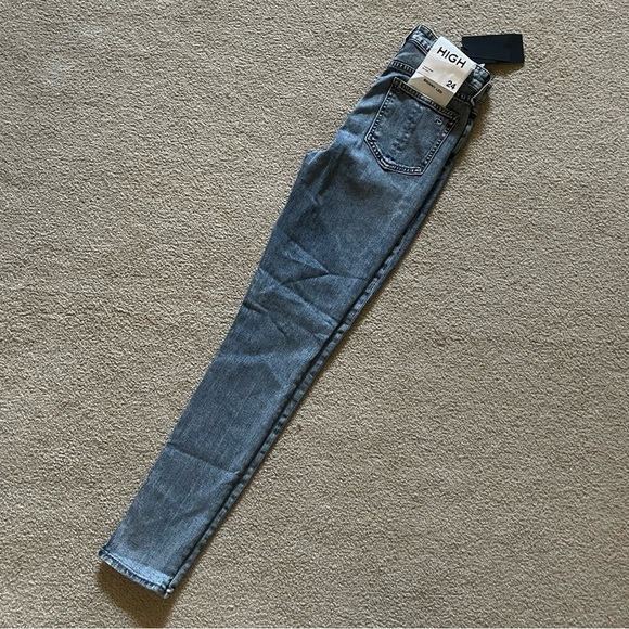 NWT Rag & Bone Nina High-Rise Button Fly Skinny Jeans in Farrow - Picture 2 of 8